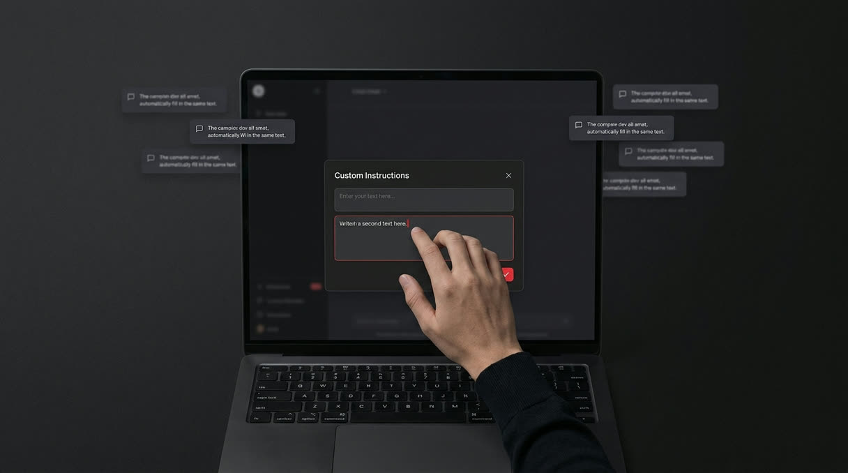 Laptop mit geöffneten Personalisierungs-Einstellungen
