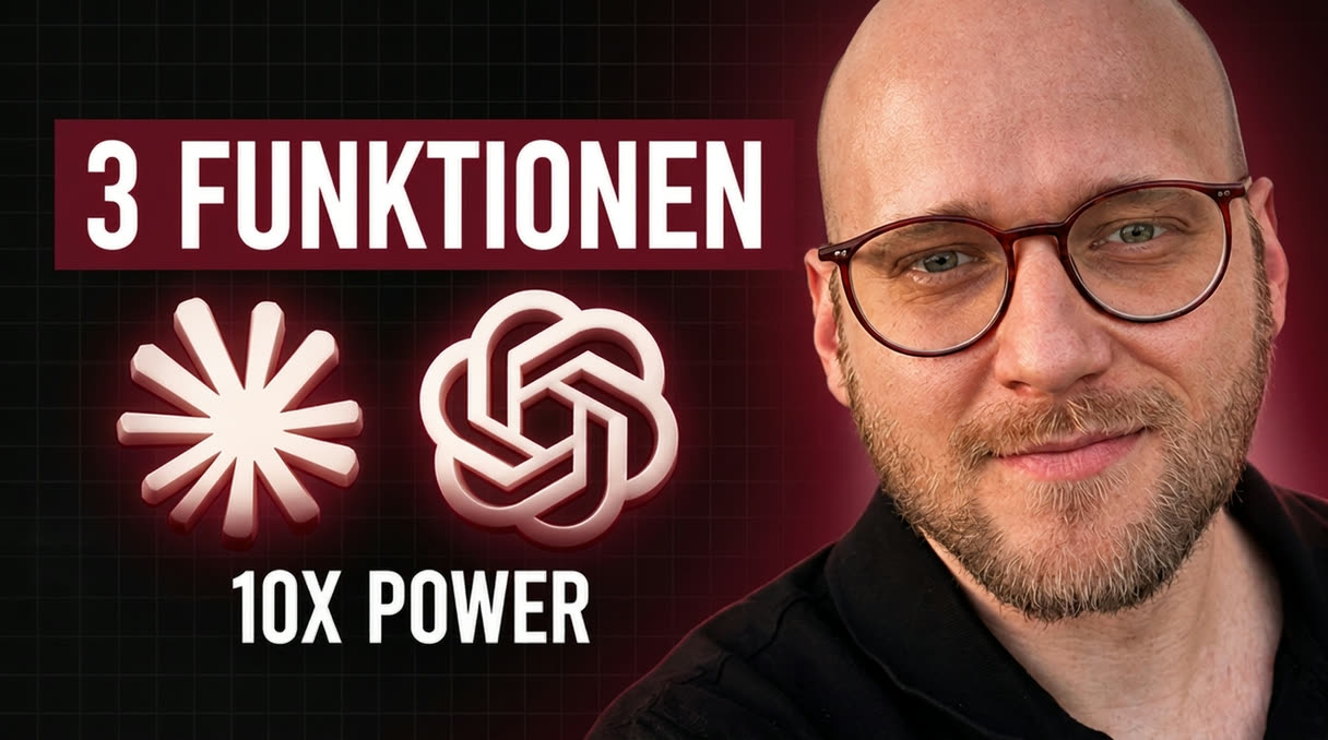 Cover der KI-Talk-Folge: 3 Funktionen für 10x mehr KI-Power